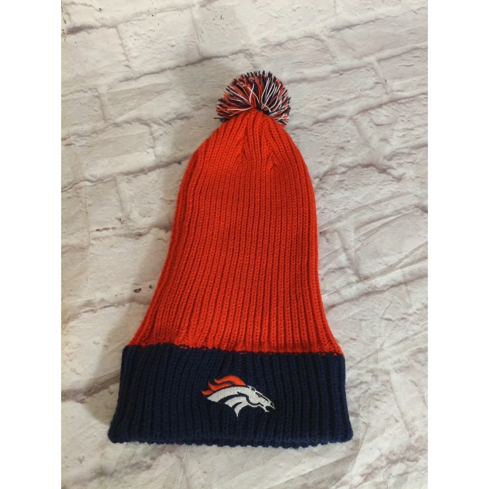 Denver Broncos 47 Brand Beanie Pom Pom Winter Hat One Size NFL‎ branded